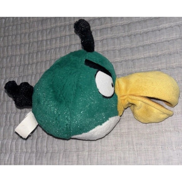 RARE Angry Birds 5" Hal Plush Open Beak Green Toucan Bird 2010 Commonwealth - Picture 4 of 4